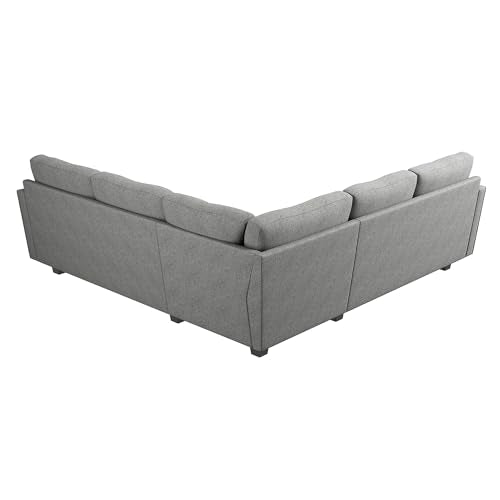 HONBAY Convertible Sectional Sofa L Shaped Couch for Small Apartment Reversible Sectional Couch for Living Room,Dark Grey