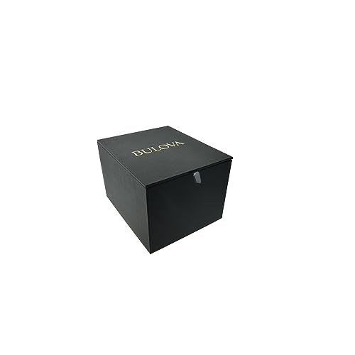 Bulova Ladies' Classic Diamond Two-Tone Stainless Steel Case 3-Hand Quartz Watch, Black Leather Strap, 27mm Style: 98P225