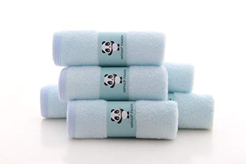 HIPHOP PANDA Baby Washcloths, Rayon Made from Bamboo - 2 Layer Ultra Soft Absorbent Newborn Bath Face Towel - Reusable Baby Wipes for Delicate Skin - Yellow, 30 Pack