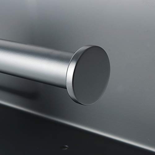 Alise Double Toilet Paper Holder,Bathroom Tissue Holder with Shelf,SUS304 Stainless Steel Toilet Paper Roll Holder Storage Dispenser,Self Adhesive or Wall Mount Drilling,Matte Black,GYT880-B