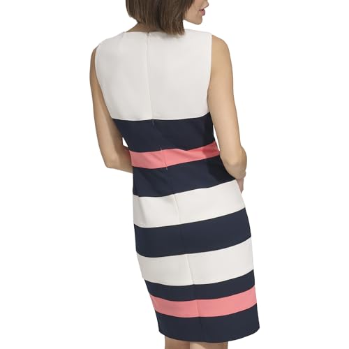 Tommy Hilfiger Women's Dresses,Ivory/Sky Captain/Sherbet,2