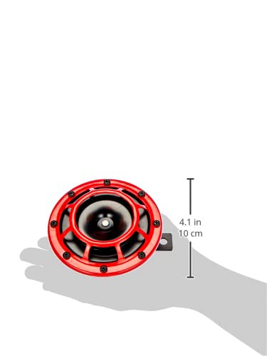 Hella Stark Sound – 109.23.37 – Red Set 12 V High/Low Frequency Hella Super Tone Horn Set B 133, 12 volt