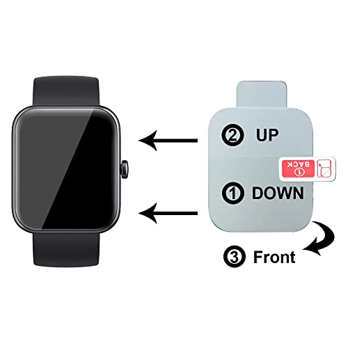 smaate Screen Protector Compatible with 1.85” AKUMAKA G39 and Fitniv IW2 Smartwatch, Soft TPU, 6 pcs