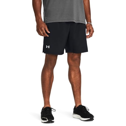 Under Armour Men's Launch Run 7-inch Shorts, (001) Black/Black/Reflective, Large