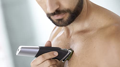 Philips Norelco Multigroom Series 5000 18 Piece, Beard Face, Hair, Body and Intimate Hair Trimmer for Men - NO BLADE OIL MG5910/49