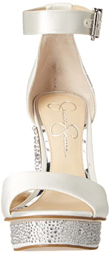 Jessica Simpson Women's Everyn Platform Sandal Heeled, White, 12
