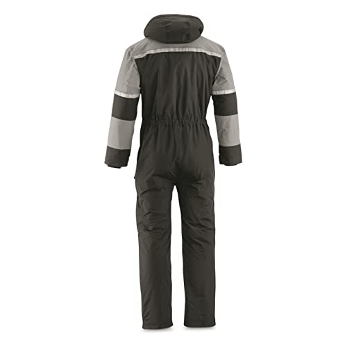 Guide Gear Men's Barrier Ice Waterproof Insulated Snow Suit One Piece Snowmobile Cold Weather Suit Black 2XL