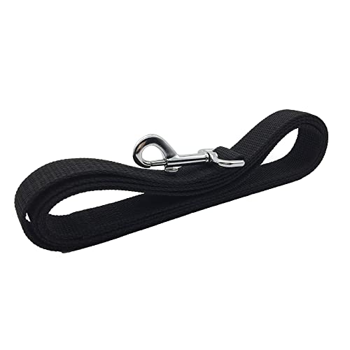 TAIAN 5 FT Strong Dog Leash, Nylon Dog Leashes for Small Medium Large Dogs Black