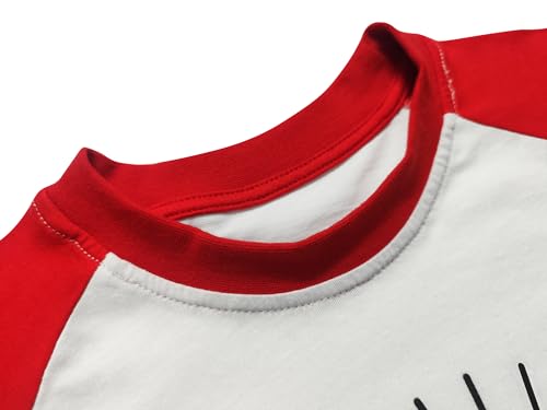 Toddler Boys T-Shirt Valentine's Day Shirt Loved Heart Tops Kids Long Sleeve Raglan Baby Tees 2T