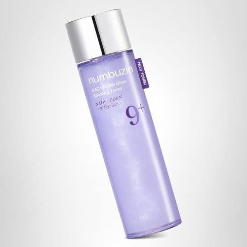 numbuzin No.9 NAD+ Salmon PDRN Glow Boosting Toner, Hydrating & Firming Toner for Wrinkles, Fine Lines & Dull Skin, Peptides & Salmon PDRN for Radiance, Korean Skincare 5.07 fl oz