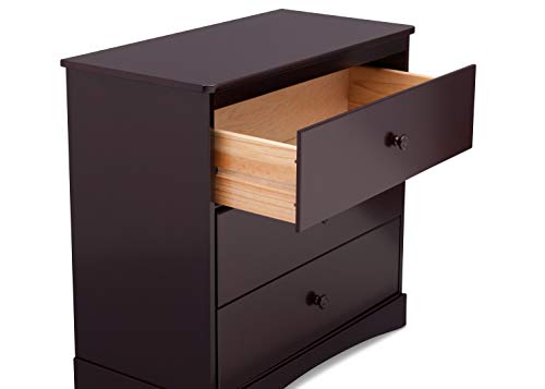 Delta Children Sutton 3 Drawer Dresser with Changing Top, Espresso Java