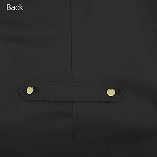 BITSEACOCO Mens Gothic Medieval Tailcoat Jacket, Steampunk Vintage Victorian Frock High Collar Coat(S,Black