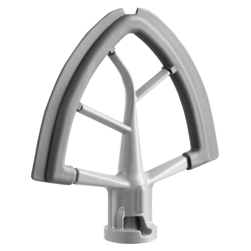 Flex Edge Beater for KitchenAid Tilt-Head Stand Mixer, 4.5-5 Quart Flat Beater Paddle with Flexible Silicone Edges Bowl Scraper, Grey