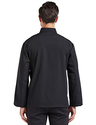 Nanxson Unisex Chef Coat Kitchen Short/Long Sleeve Chef Jacket for Men and Women CFM0001 LongBlackS