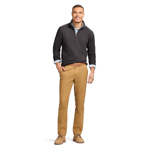 IZOD Men's Thermosoft Quarter Zip Sweater Fleece Pullover, Bright Cobalt