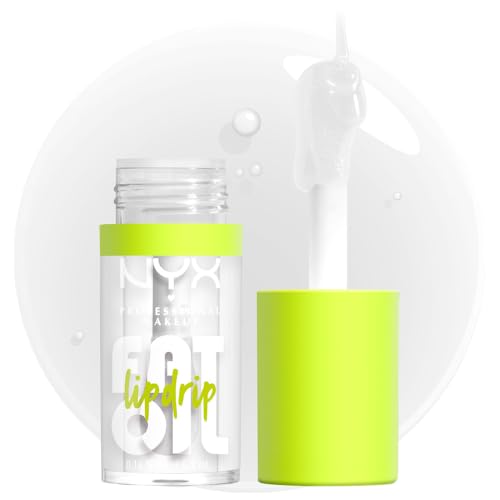 NYX PROFESSIONAL MAKEUP Fat Oil Lip Drip, Moisturizing, Shiny and Vegan Tinted Lip Gloss - Losin Cone-trol (Neutral Nude)