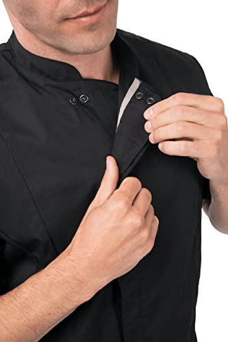 Chef Works Men's Bristol Signature Series Chef Coat, Black, Small