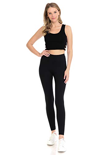Leggings Depot ActiveFlex Athletic Leggings for Women-HLD (Olive, M)