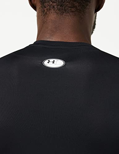 Under Armour Men's Armour HeatGear Compression Short-Sleeve T-Shirt , Black (001)/White, Small