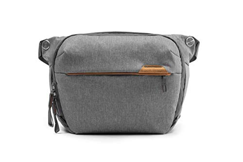 Peak Design Everyday Sling 6L, Ash, Padded Adjustable Shoulder Strap for Crossbody or Waist Carry, FlexFold Dividers, Ideal for Carrying Cameras or Everyday Essentials, Sling Bag for Men and Women