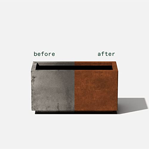Veradek Corten Steel Series Long Box Planter - Large Rectangular Corten Steel Planter | Naturally Rusting Steel for All-Weather Use | Modern Rustic Décor for Flowers, Tall Plants, Shrubs