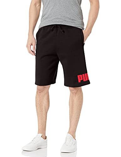 PUMA Men's Big Logo 10" Shorts, Medium Gray Heather, Small