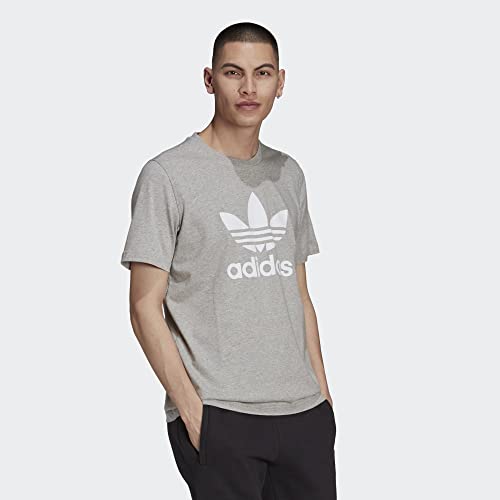 adidas Originals Men's Adicolor Classics Trefoil Tee, Sky Rush/White, Small