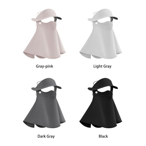 Sun Protection Face Mask, Ice Silk Sunscreen Face Mask, Neck Gaiter, Breathable Face Cover, Cooling Neck Flap, Sun Protection Cap with Earloop for Summer Outdoor, Beige