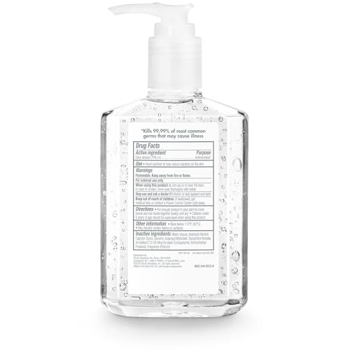 Purell Advanced Hand Sanitizer Refreshing Gel Design Series, Clean Scent,Clear, 8 Fl Oz Pump Bottle (Pack of 4), 9652-06-ECDECO