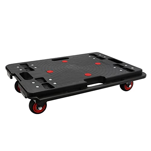 Nellyke Furniture Dolly, Large Moving Dolly, 24in-16in Furniture Movers with Wheels of 800Lbs Capacity, Flat Connectable and Portable Dollies for Heavy Appliance, Black