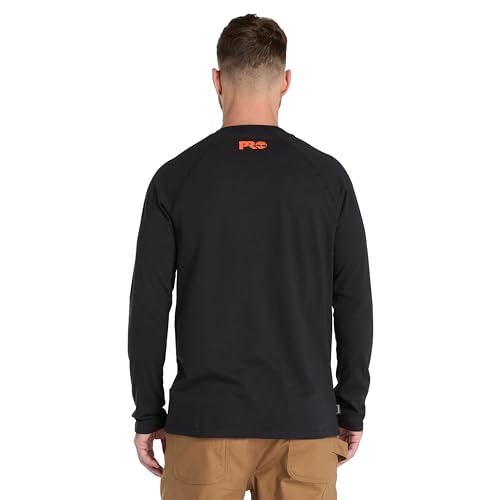 Timberland PRO Men's Core Refelctive PRO Logo Long-Sleeve T-Shirt, Black