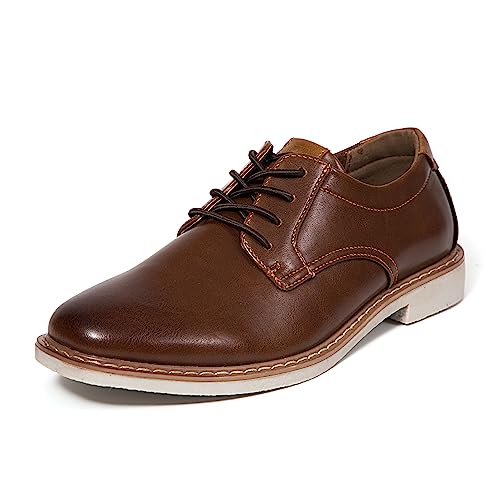 Deer Stags Boy's Marco JR Oxford, Brown, 3.5 Big Kid