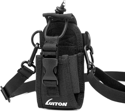 LUITON Radio Holder Walkie Talkie Pouch Molle Radio Pouch BaoFeng Radio Holster Strap Radio Case for Duty Belt Compatible with BaoFeng UV5R 888S F8HP Kenwood Icom HYT Arcshell Retevis H777 (1 Pack)