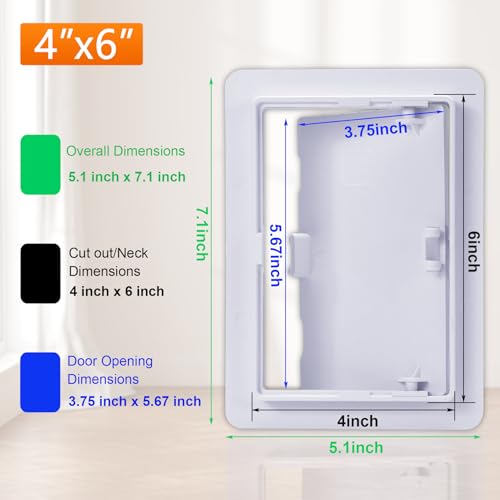 Suteck Plastic Access Panel for Drywall Ceiling 22 x 22 Inch Reinforced Plumbing Wall Access Doors Removable Hinged White