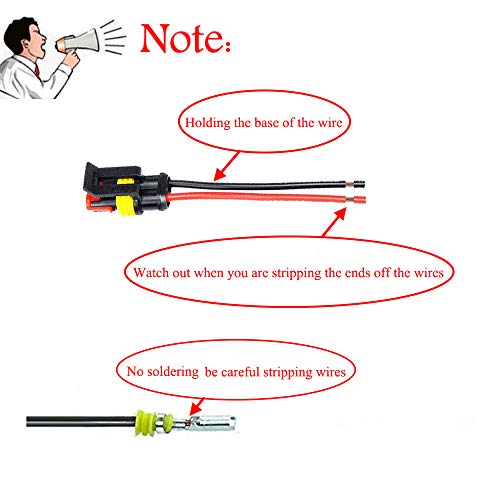 QOFOWIN 2 Pin Connector Waterproof,2Pin Way Car Electrical Connector with Wire 16AWG Marine for Car,Truck,Boat,Motorcycle and Other Wire Connections. (5pairs))