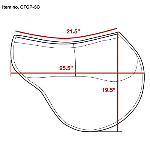ECP Equine Comfort Products All Purpose Contoured Correction Saddle Pad with Adjustable Memory Foam