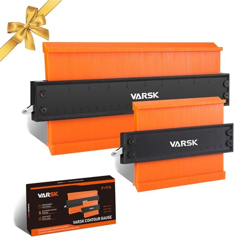 VARSK Contour Gauge Tool with Lock 5+10 Inch - Super Gauge Shape and Outline Tool, Birthday Gifts for Men Dad Him, Cool Gadgets Tools for Men DIY Handyman, Woodworking Tool for Measuring Flooring