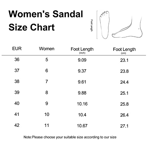 Women's Platform Sandals with Arch Support, Eva Lightweight Chunky Slide Sandals for Women, Fashion Comfort Summer Beach Sandal with Adjustable Buckle, Sandalias De Plataforma Para Mujer