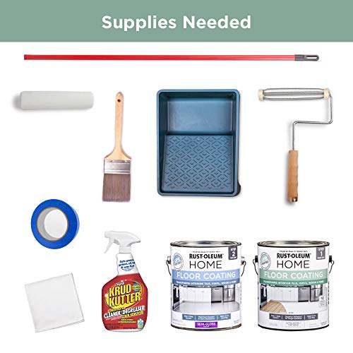 Rust-Oleum 367592 Home Interior Floor Coating Kit, Matte Aged Gray 32 Fl Oz (Pack of 2)