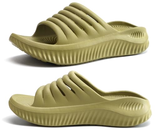 KuaiLu Womens Recovery Sandals Comfortable Plantar Fasciitis Arch Support Ladies Orthopedic Running Sport Slides Open Toe Slip On Thick Athletic Cushion Slippers Summer Beach Sandles PinkWine 7