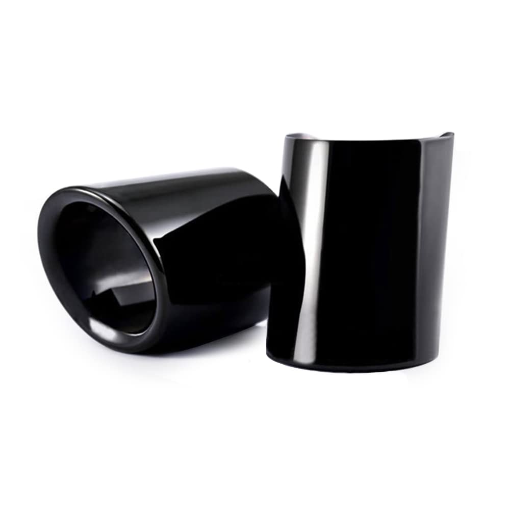CHUANGHUI Stainless Steel Car Exterior Exhaust Pipe Mufflers Cover Rear Bumper Cylinder Exhaust Pipe Cover Decorate For BMW 5 Series F10 520i 528i 530i 535i 550i (5 Series F10 Black)