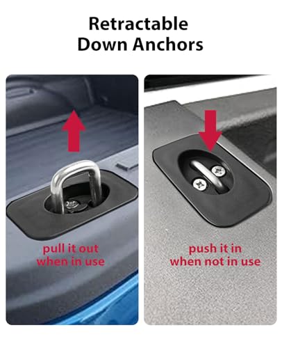 DEERMOTO 4pcs Retractable Truck Bed Tie Down Anchors Compatible with 1998-2014 Ford F150, 1998-2016 Ford Super Duty, 1999-2013 Chevrolet Silverado & GMC Sierra, 1995-2008 Dodge RAM