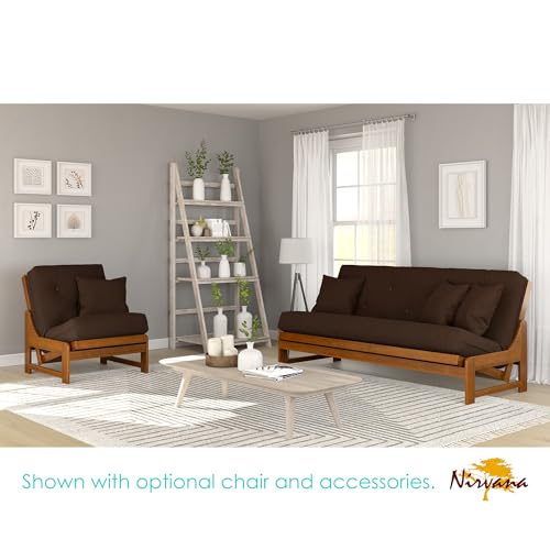 Arden Futon Set - Full Size, Frame, 8" Mattress, Microfiber Sussex Fudge Cover