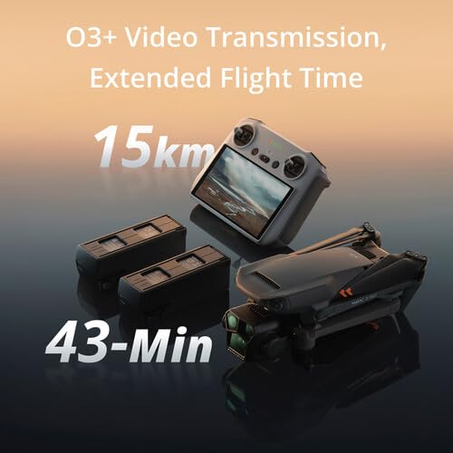 DJI Mavic 3 Pro with Fly More Combo DJI RC, Flagship Triple-Camera Drone with 4/3 CMOS Hasselblad Camera, with 3 Batteries, Charging Hub, 128 GB Micro SD Card Landing Pad, Waterproof Backpack and More