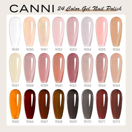 CANNI CC1 30Pcs 9ML Hema-free Gel Nail Polish Set, Black Pink Nude Red Blue Green Gel Polish Kit Color Soak Off LED Nail Gel Polish Set Nail Art Starter Manicure Salon DIY at Home