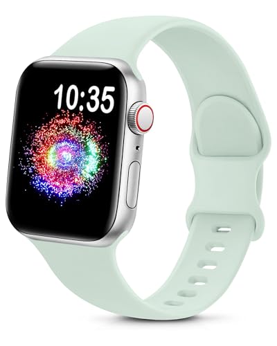 TreasureMax Sport Band Compatible with Apple Watch Bands 38mm 40mm 41mm 42/44mm 45mm 46mm 49mm, Soft Silicone Strap Compatible for Apple Watch Series 10 9 Ultra SE/SE2 8 7 6 5 4 3 Men Women Hot Pink