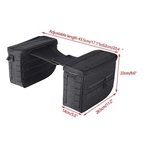 FVMOTO Universal Motorcycle Saddlebags Saddle Bags Luggage Bags Travel Knight Rider Storage Bag Fit For Harley Softail Dyna Super Glide Sportster FXR, 14.5L(3.8 Gallon)