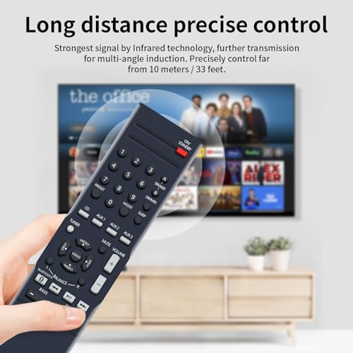 New RMC-STR514 Replacement Remote Control Compatible for Insignia Stereo Receiver NS-STR514 NS-STR514-C NSSTR514 NSSTR514C