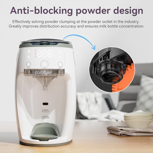 Instant Formula Maker Comfyer, Customizable and Automatic Formula Dispenser Machine with Accurate Temperature Control for Baby, Automatic Powder Blending for All Brands of Bottle and Formula, White