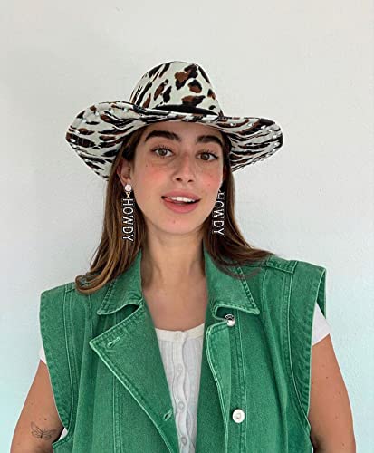 Beaded Cowboy Boot Earrings Hypoallergenic Western Country Y2K Dangle Earrings Handmade Cute Nashville Cowgirl Howdy Dangling Earrings Jewelry for Women(royal blue)